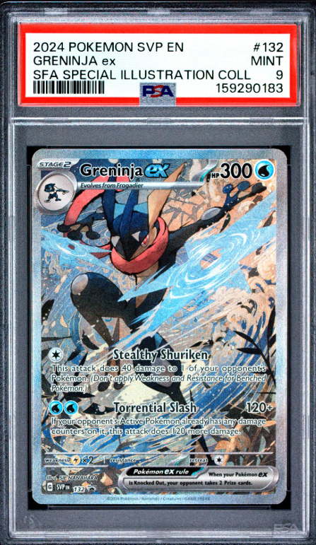 2024 Pokémon Svp EN-SV Black Star Promo #132 Greninja EX - Holo Shrouded Fable Special Illustration Collection (PSA 9 MINT)